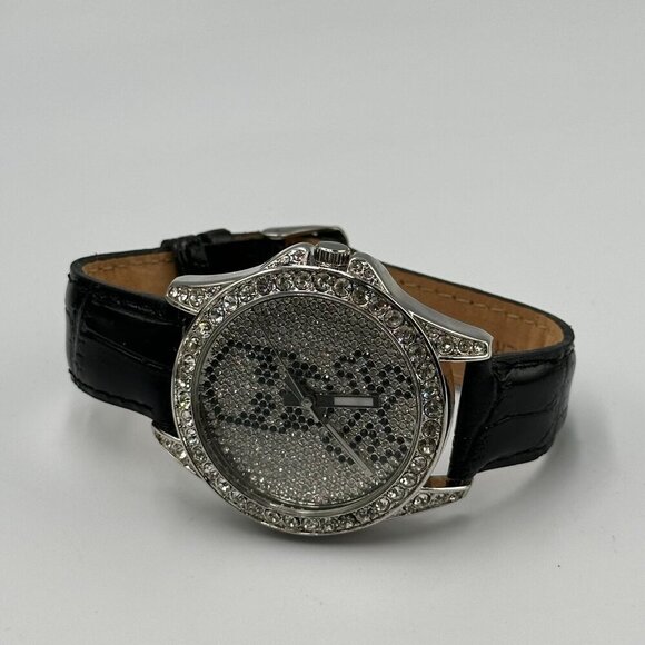 Saint James Watch Women Skull Head Dial Rhinestone Large Dial 42MM New Battery - Picture 6 of 13